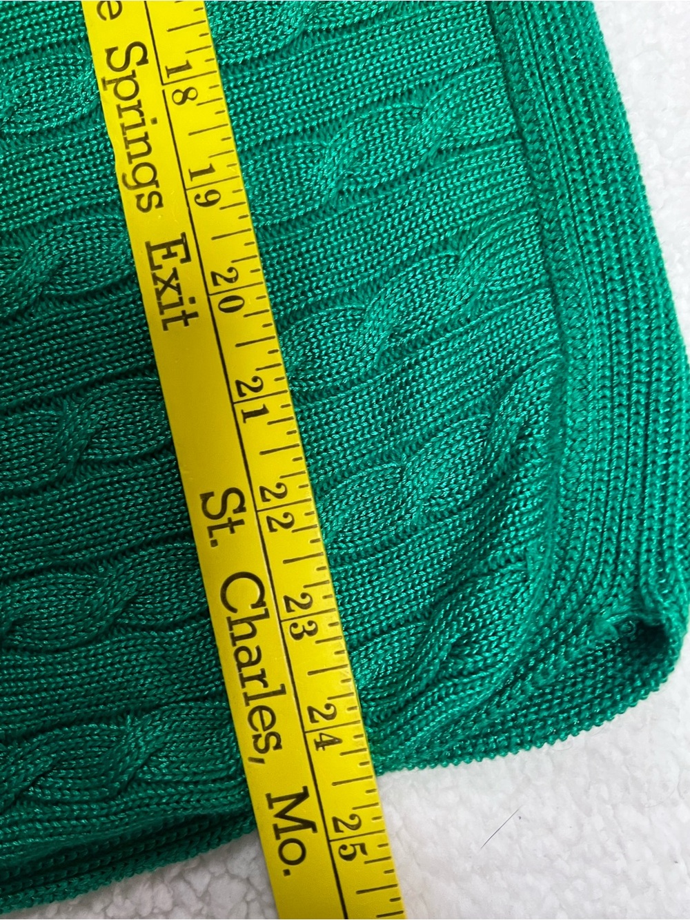 Lauren by Ralph Lauren Green Cable-Knit Boatneck Dolman Sleeve Sweater XL - Picture 9 of 9